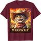 Meowdy, Cowboy: A Furry Friend in the Wild West, cat T-Shirt - T-Shirt | Maroon