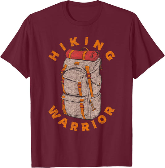 Funny Hiking Saying | Hiker Backpacker Vintage Graphic T-Shirt - T-Shirt | Maroon