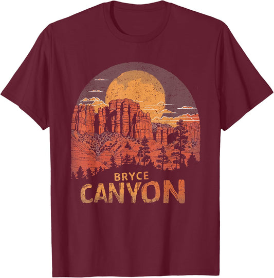 Bryce Canyon - US National Park Vintage Men Women Kids Utah T-Shirt - T-Shirt | Maroon