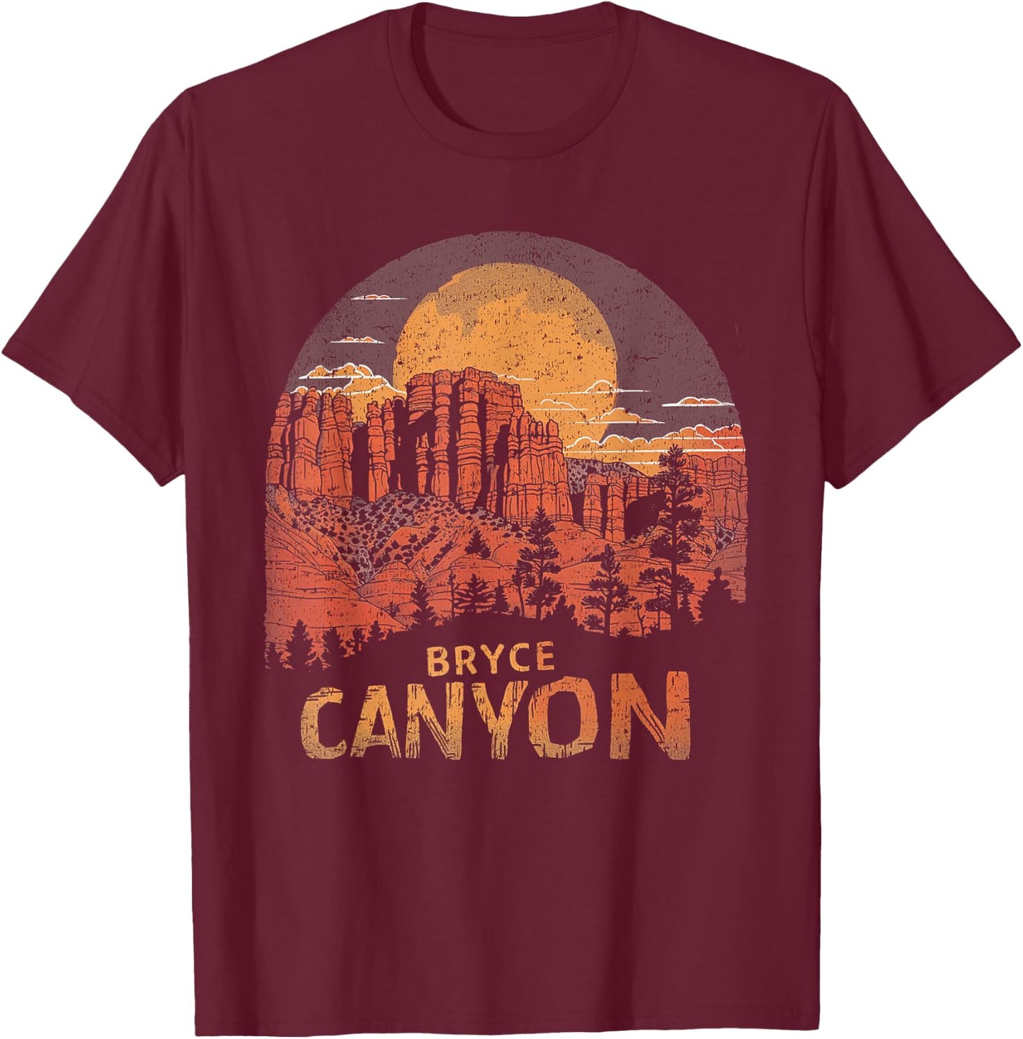 Bryce Canyon - US National Park Vintage Men Women Kids Utah T-Shirt - T-Shirt | Maroon