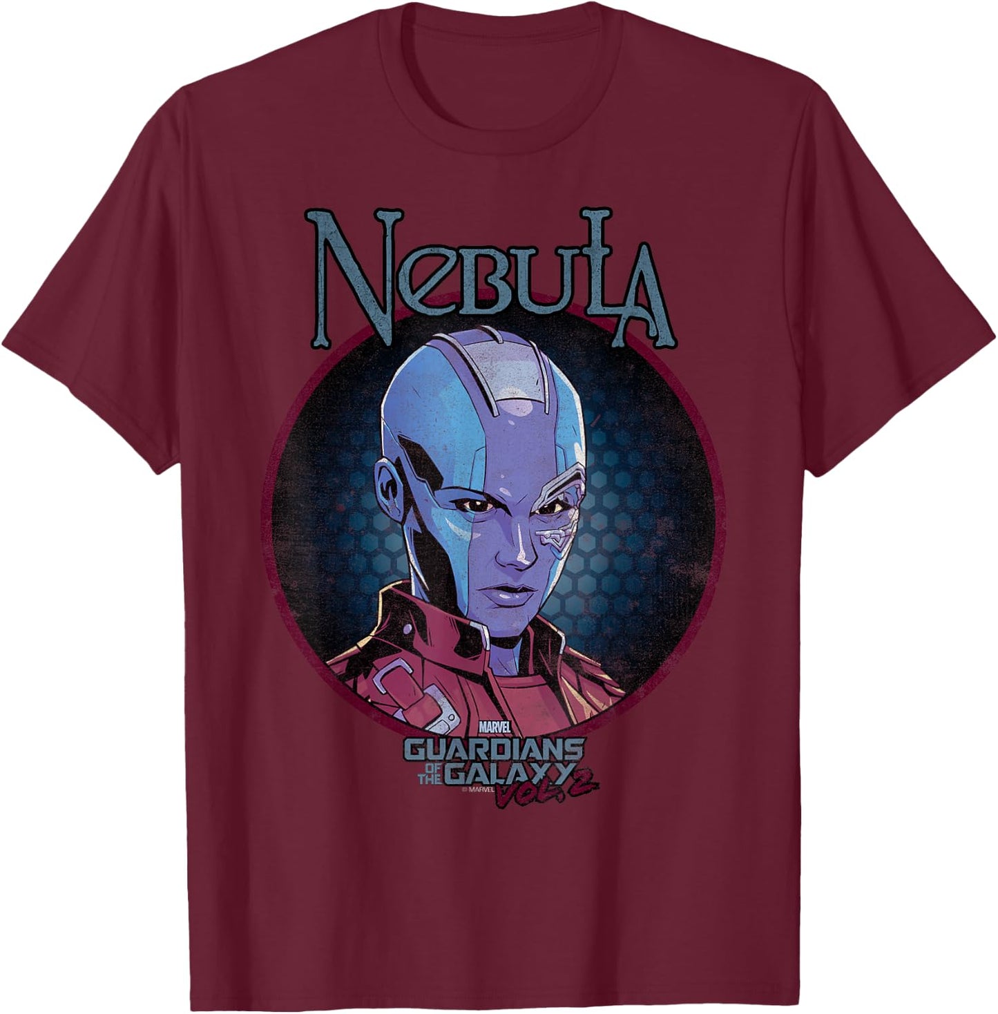 Marvel Guardians of The Galaxy Vol 2 Nebula Rock Portrait T-Shirt - T-Shirt | Maroon