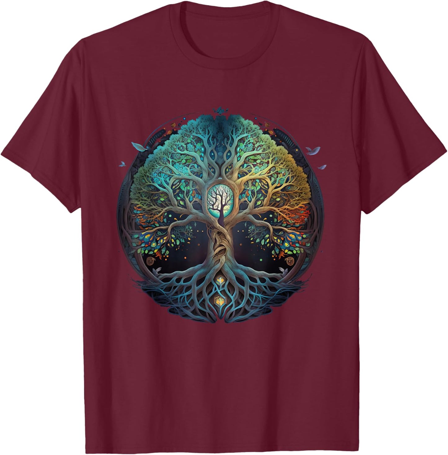 Tree Of Life Gift The Tree Of Life Meditation T-Shirt - T-Shirt | Maroon