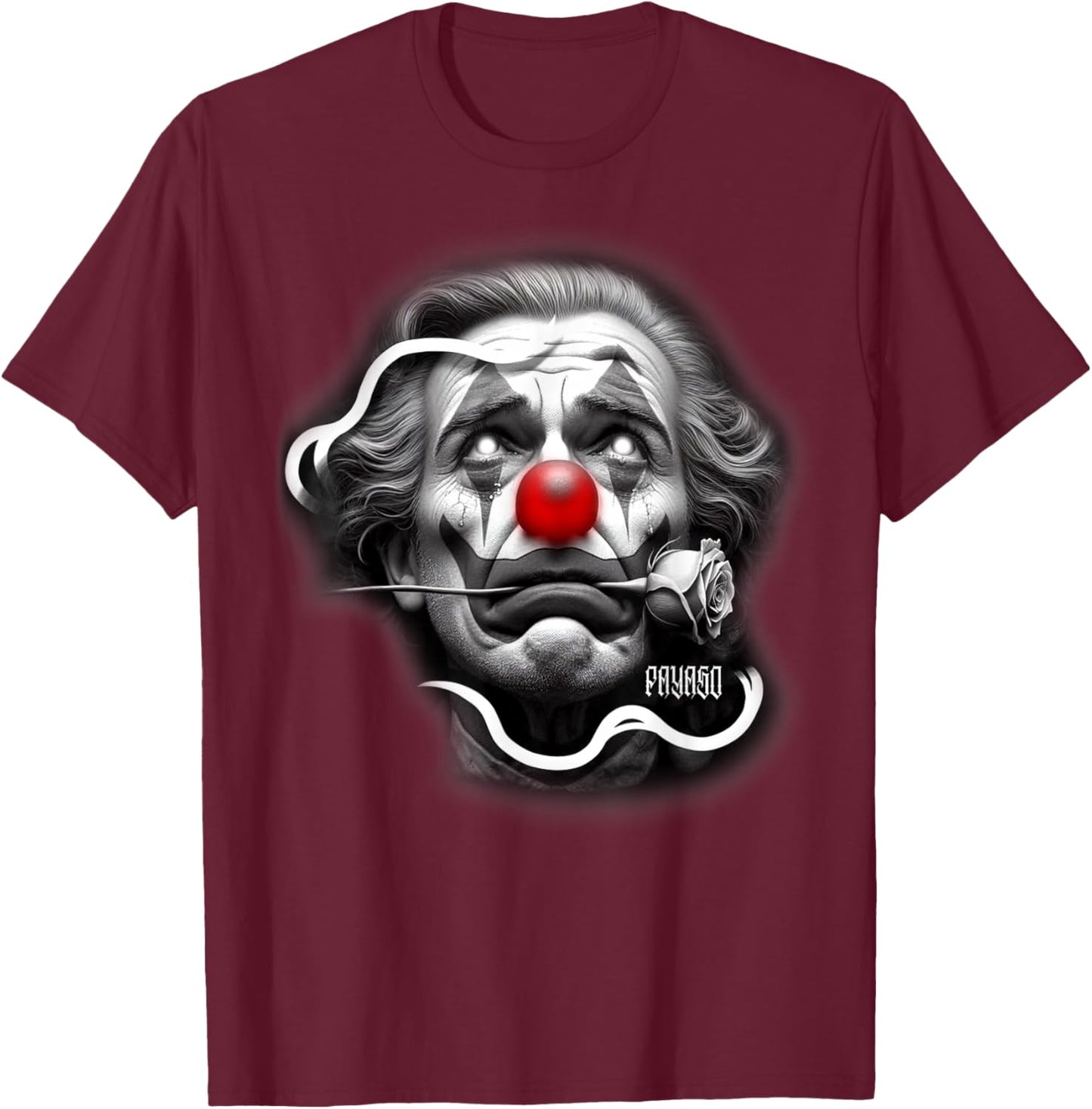 Sad Clown Payaso x Rose Chicano T-Shirt - T-Shirt | Maroon