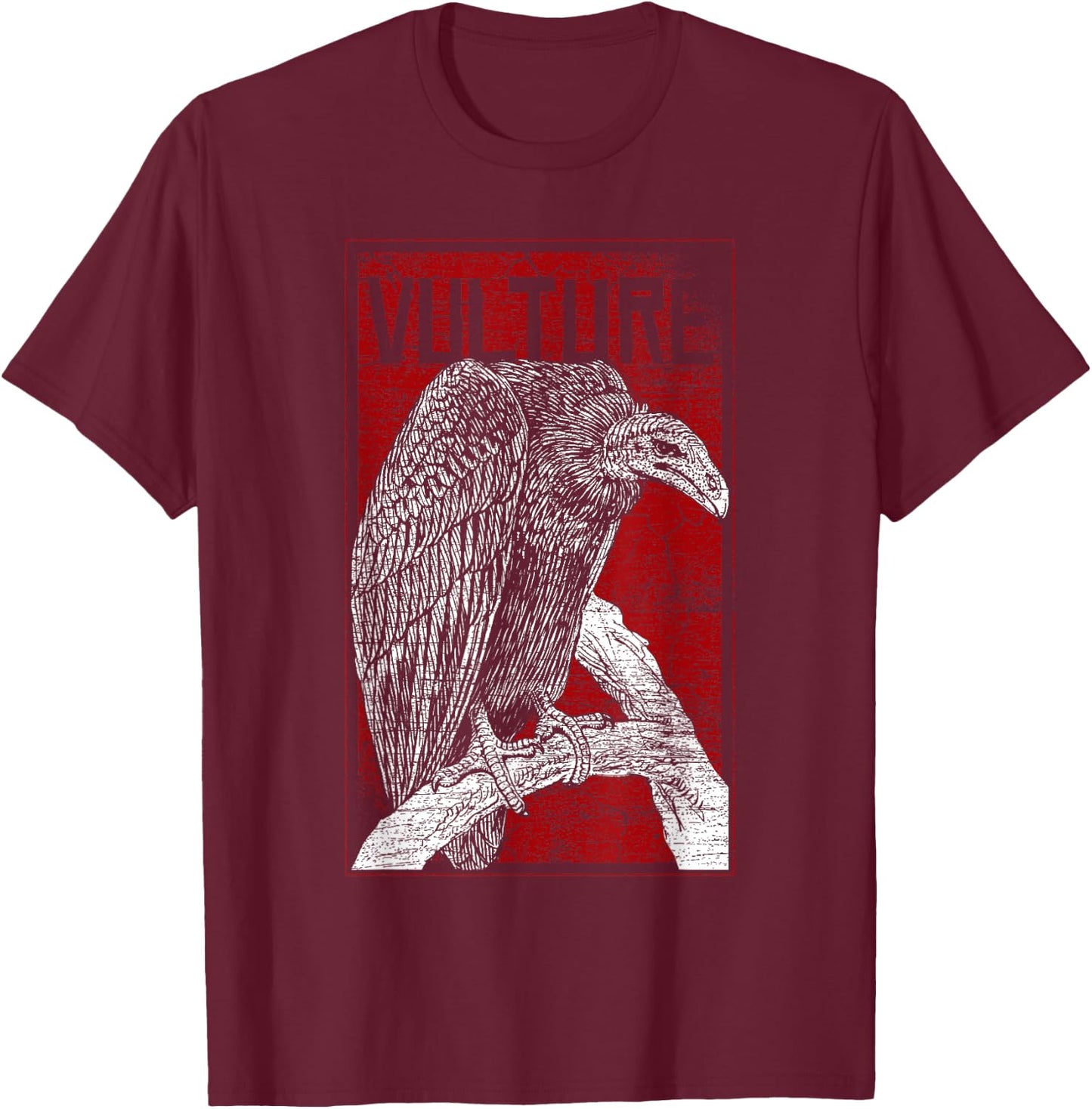Bird Africa Animal Scavenger Ruppells Griffon Vulture T-Shirt - T-Shirt | Maroon