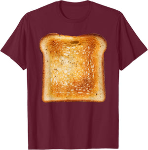 Toast Bread Shirt Adult Kids Men Women Toast Bread Costume T-Shirt - T-Shirt | Maroon