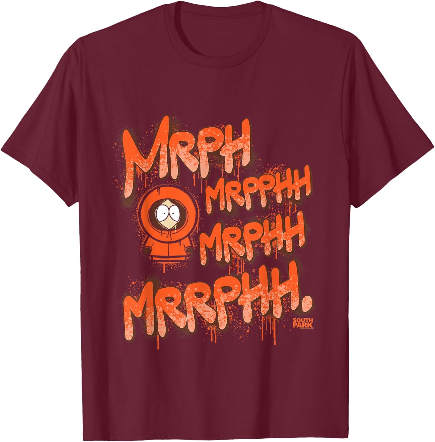 South Park Kenny Mrph, Mrpphh Graffiti T-Shirt - T-Shirt | Maroon