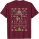 Home Alone Christmas The Wet Bandits Ugly Sweater T-Shirt - T-Shirt | Maroon