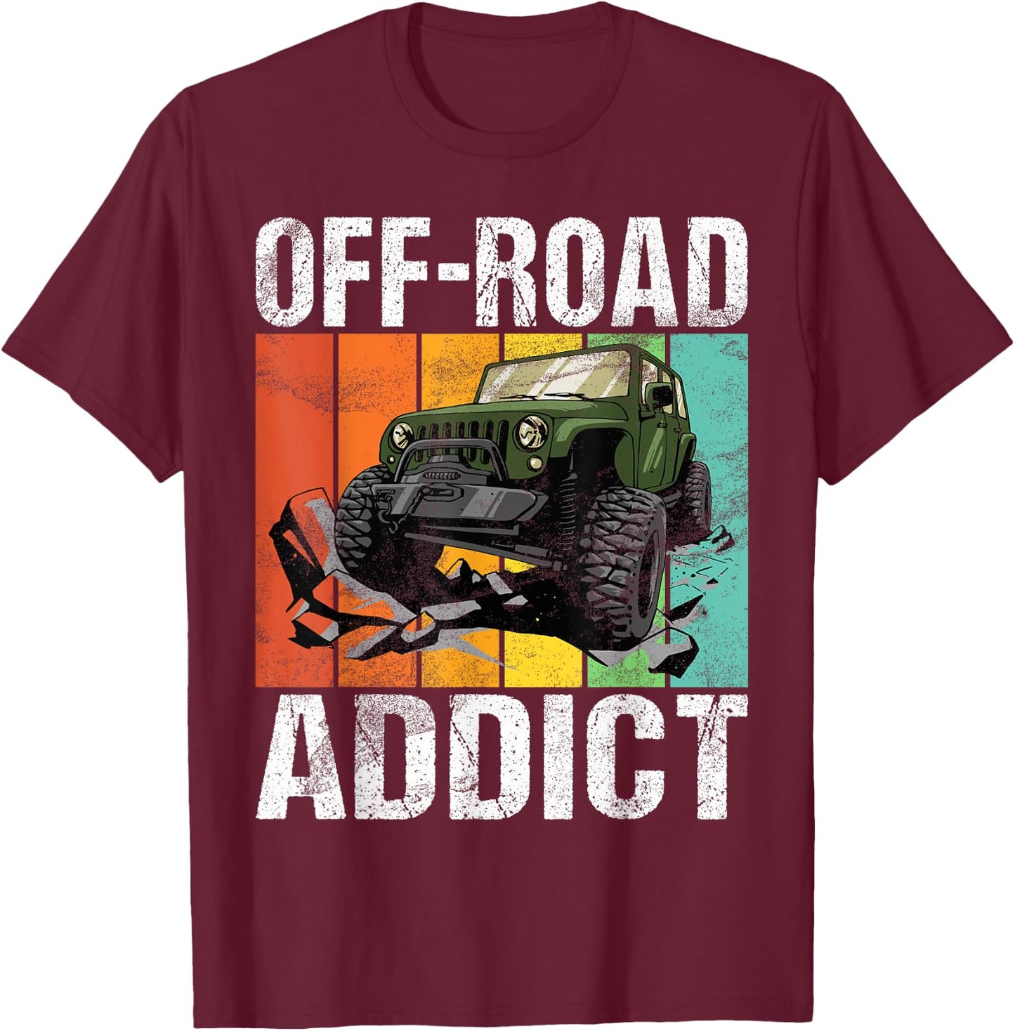 Off-Road Addict Offroad T-Shirt - T-Shirt | Maroon