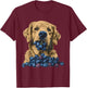 Blueberry Dog Artwork Blueberry Fruit Cute Dog Drawing T-Shirt - T-Shirt | Maroon