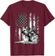 Vintage Patriotic German Shepherd American Flag 4th Of July T-Shirt - T-Shirt | Maroon