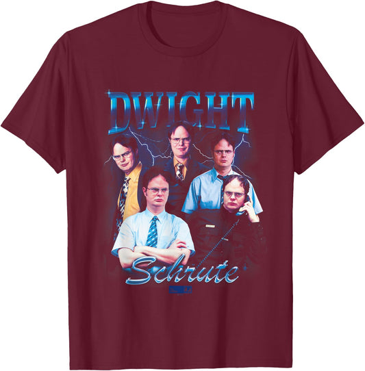 NBC The Office Dwight Schrute Heartthrob - Officially Licensed , Small, Black T-Shirt - T-Shirt | Maroon