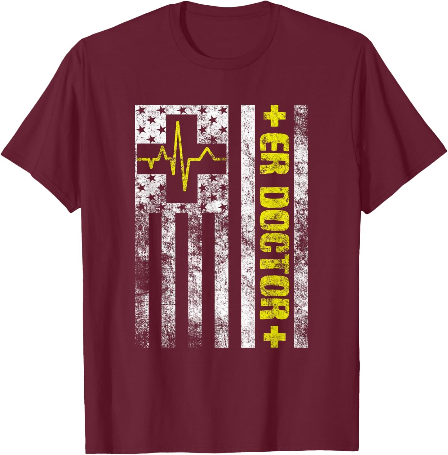 Emergency Department Emergency Medicine Physician ER Doctor T-Shirt - T-Shirt | Maroon