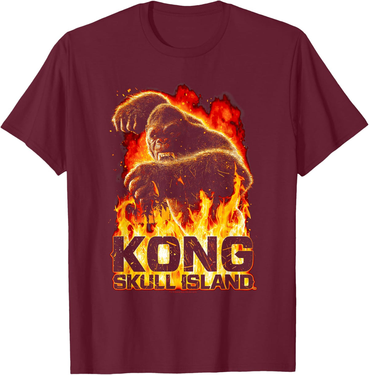 Kong: Skull Island Out of the Fire T-Shirt - T-Shirt | Maroon