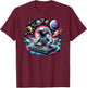 Funny Space Men and Women Astronaut DJ Disc Jockey T-Shirt - T-Shirt | Maroon