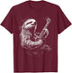 Heavy Metal Sloth | Rock Star Band | Guitarist Guitar T-Shirt - T-Shirt | Maroon