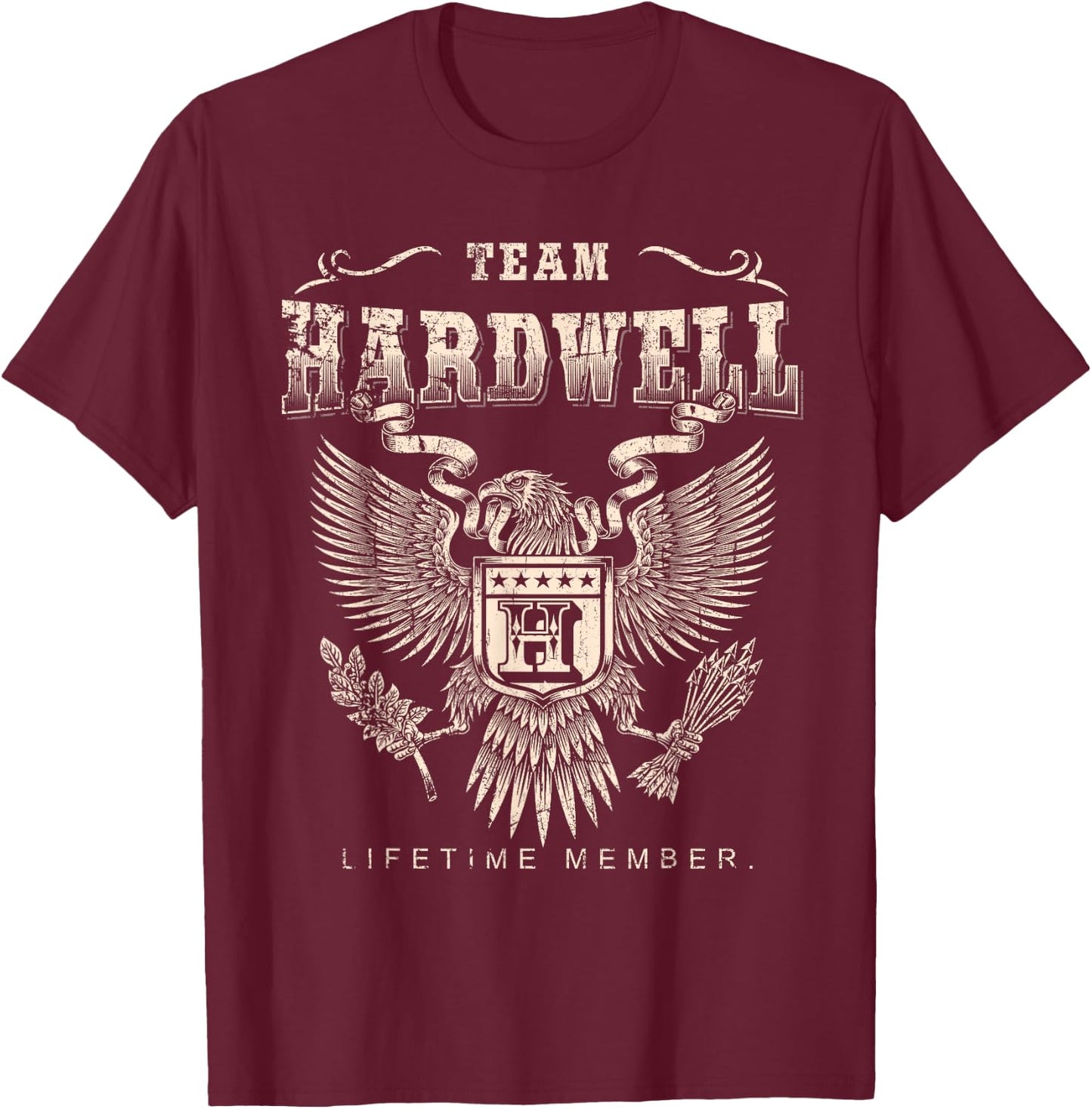 Team Hardwell Lifetime Member - Hardwell Name T-Shirt - T-Shirt | Maroon