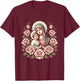 Our Lady of Good Blessed Mother Mary Christian Art T-Shirt - T-Shirt | Maroon