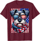 Miniature Schnauzer Dog American Flag Patriotic 4th of July T-Shirt - T-Shirt | Maroon