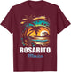 Retro Rosarito Mexico Sunset Vintage Vacation Souvenir T-Shirt - T-Shirt | Maroon