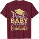 Baby Senior 2025 Proud Baby of A Class of 2025 Graduate T-Shirt - T-Shirt | Maroon