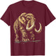 Mammoth Mythical Motif Fantasy Artwork Mammoth T-Shirt - T-Shirt | Maroon