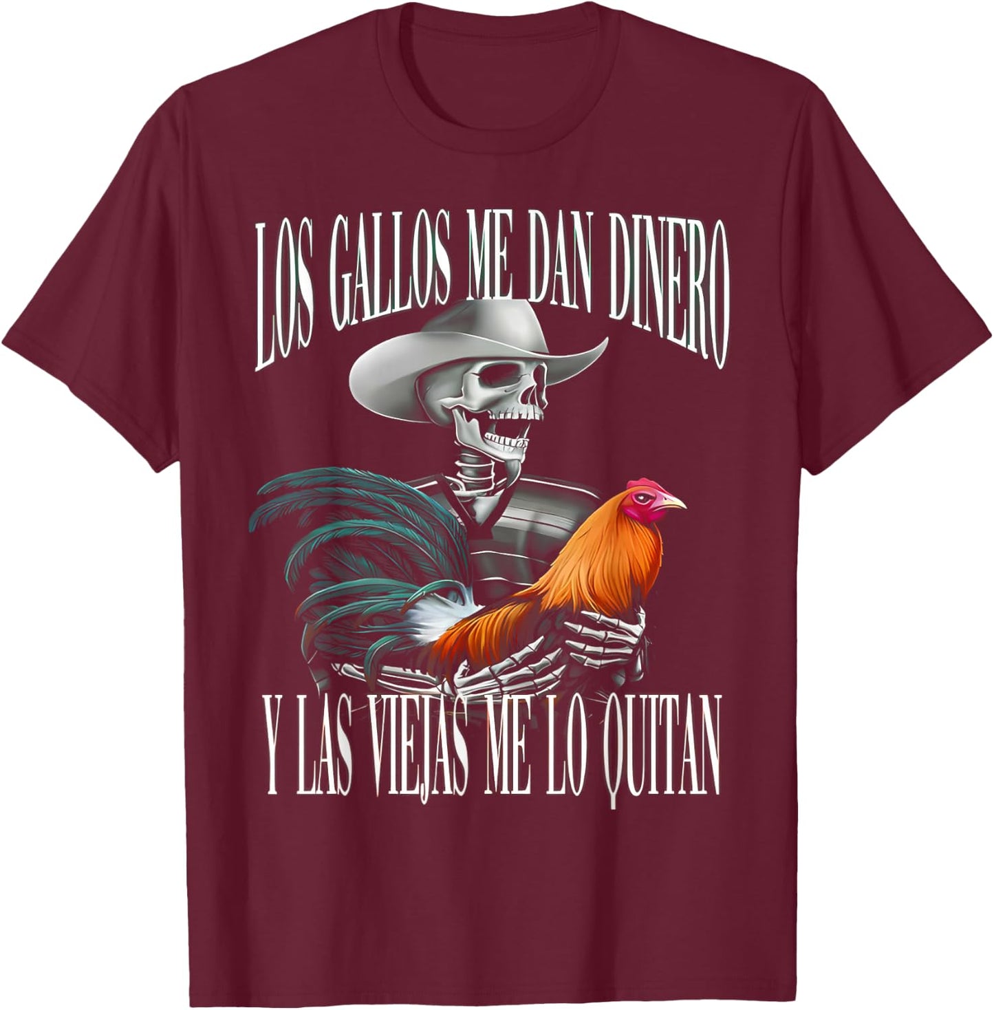 Calacas Chidas Gym Con Frases Sarcasticas Funny Saying T-Shirt - T-Shirt | Maroon