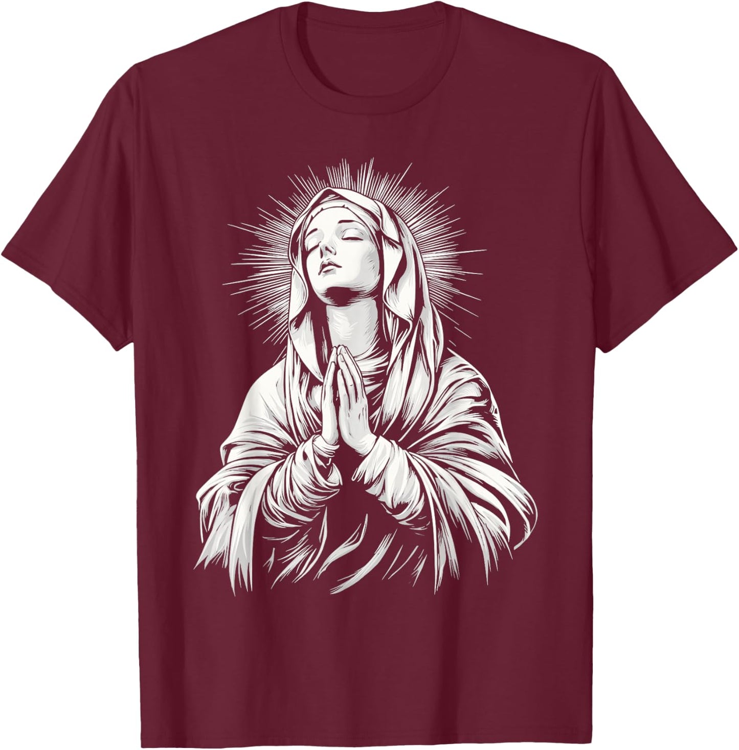 The Blessed Virgin Mary T-Shirt - T-Shirt | Maroon