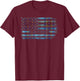 Clan Maclean Scottish tartan US flag kilt Scotland T-Shirt - T-Shirt | Maroon