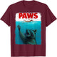 Raccoon Paws Funny Swimming Shark Vintage Retro Humor T-Shirt - T-Shirt | Maroon