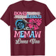 Burnouts or Bows Memaw Loves You Gender Reveal Party T-Shirt - T-Shirt | Maroon