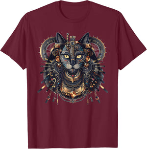 Sekhmet Steampunk T-Shirt - T-Shirt | Maroon
