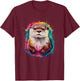 Otter Men Woman Colorful Watercolor Otter T-Shirt - T-Shirt | Maroon
