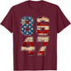 Retro Vintage 8647 Flag America T-Shirt - T-Shirt | Maroon