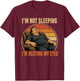 Funny Dad Jokes I'm Not Sleeping I'm Resting My Eyes Humor T-Shirt - T-Shirt | Maroon