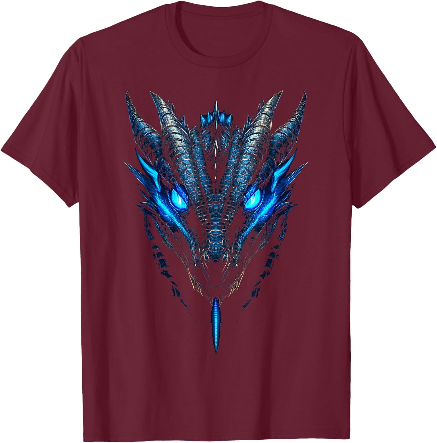 Lindworm Dragon Motif Mythical Artwork Lindworm Dragon T-Shirt - T-Shirt | Maroon
