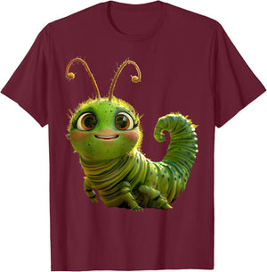 Caterpillar Funny Metamorphosis Cute Caterpillars T-Shirt - T-Shirt | Maroon