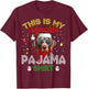 German Shorthaired Pointer Christmas Pajama Xmas Matching T-Shirt - T-Shirt | Maroon