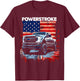 Powerstroke Single Cab Truck American Flag New Body Style T-Shirt - T-Shirt | Maroon