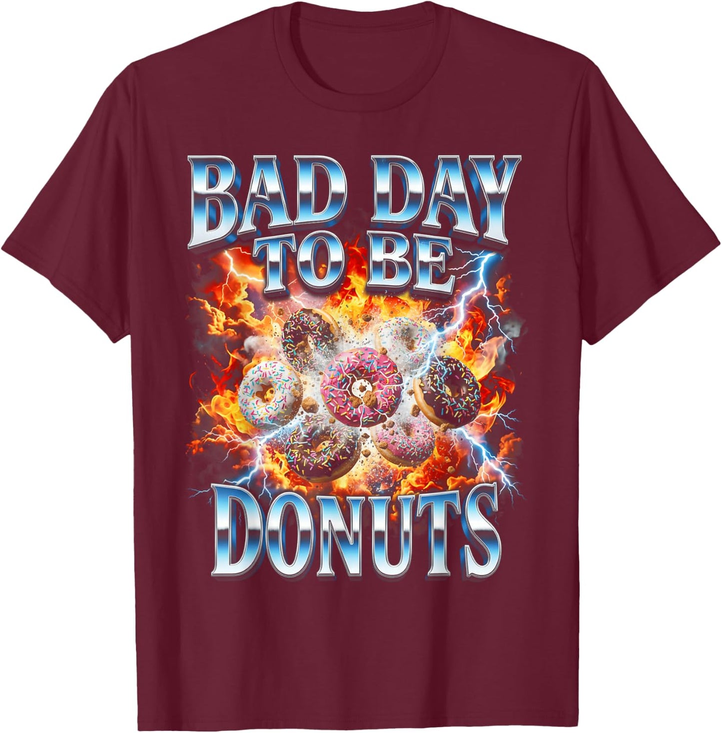 Funny Bootleg Bad Day to Be Donuts T-Shirt - T-Shirt | Maroon