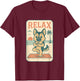 German Shepherd Relax Yoga Funny Relaxing Dog T-Shirt - T-Shirt | Maroon