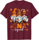 CNA Squad Gnome Nurse Leopard Thanksgiving Stethoscope T-Shirt - T-Shirt | Maroon