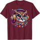 Rave Rainbow Owl House EDM Festival Raver Animal EDC 2025 T-Shirt - T-Shirt | Maroon