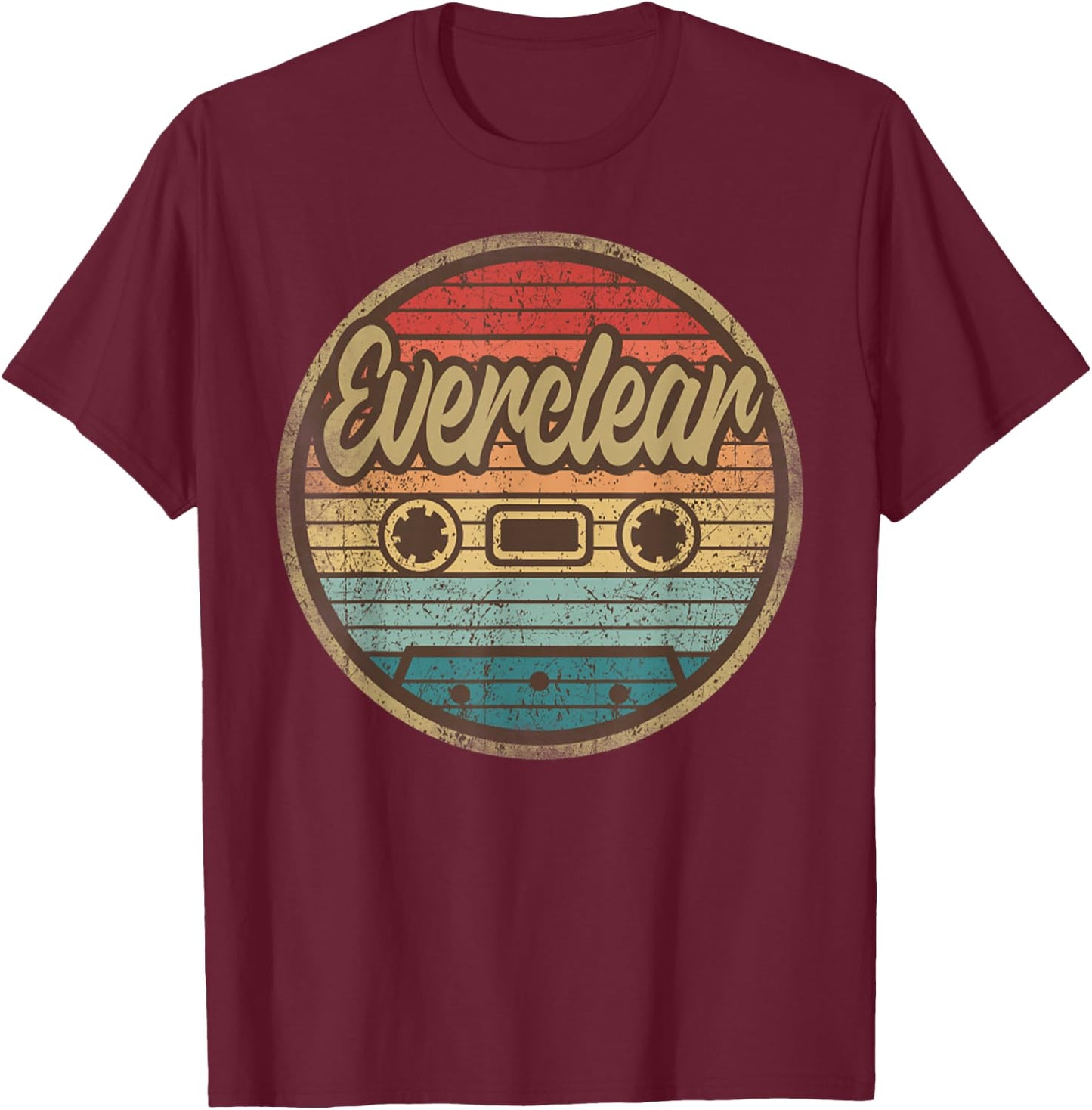Vintage Eversclear Retro Musician 90s Rock Cassette T-Shirt - T-Shirt | Maroon