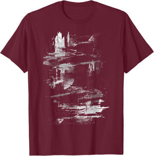 Black And White Urban Night T-Shirt - T-Shirt | Maroon