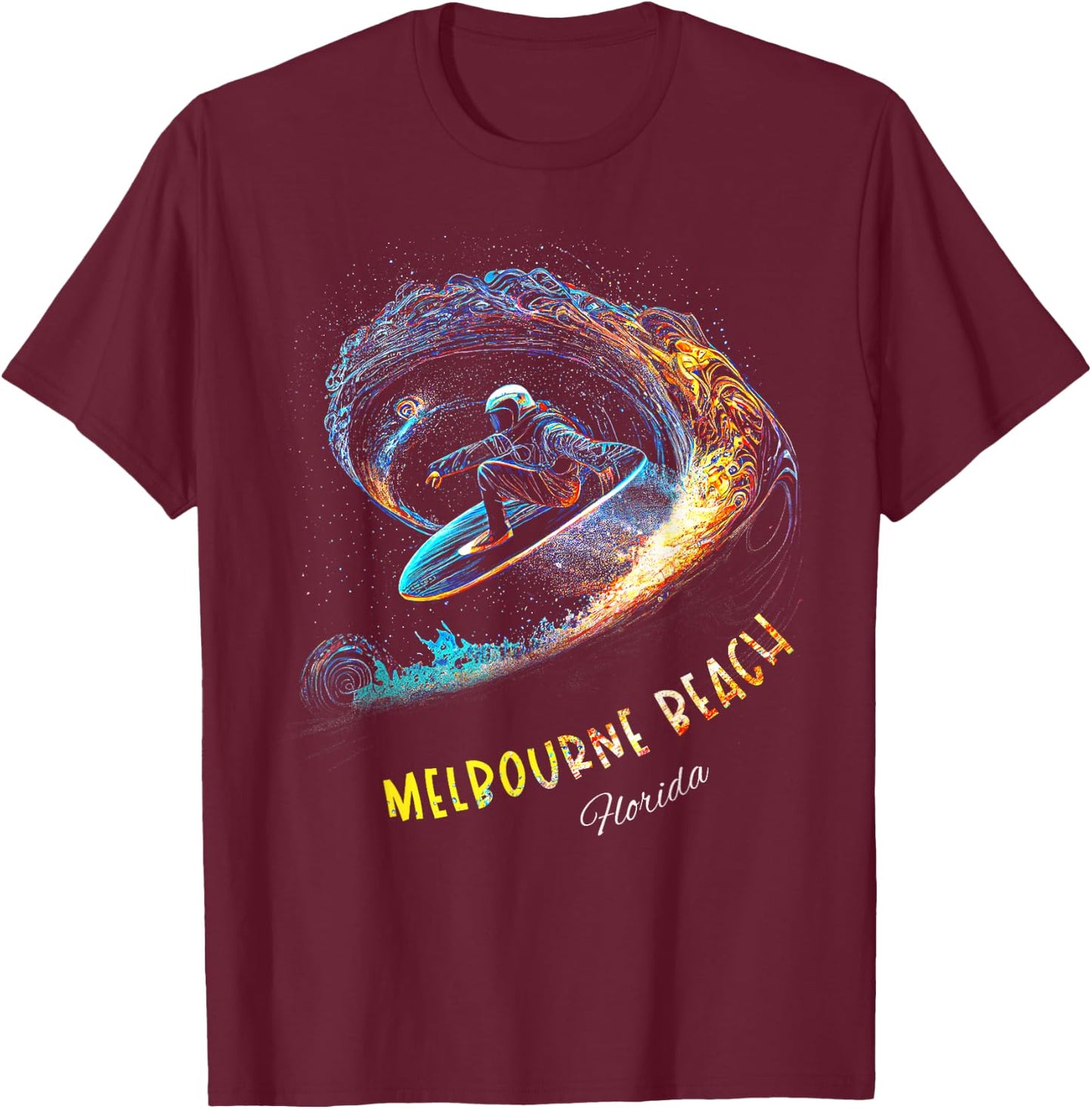 Melbourne Beach Florida T-Shirt - T-Shirt | Maroon
