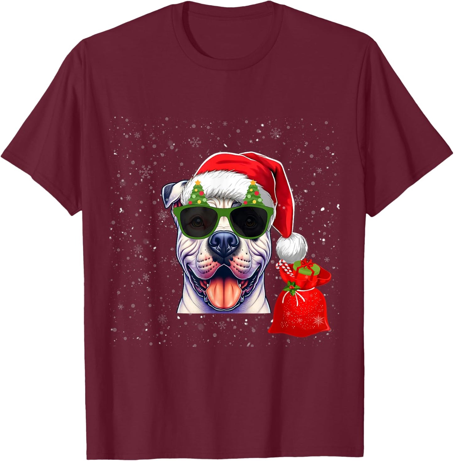 Dogo Argentino Dog Lover Men Women Kids Christmas T-Shirt - T-Shirt | Maroon