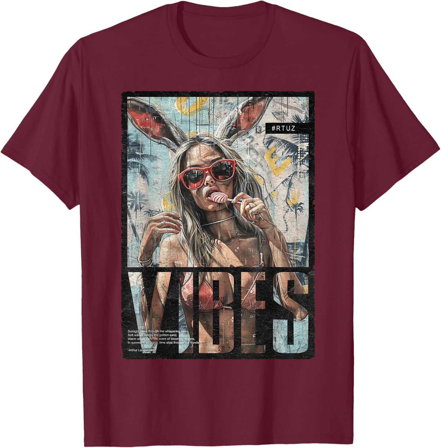 Vintage Girl Magazin Cover Sexy Model Pin-up , Small, Black T-Shirt - T-Shirt | Maroon