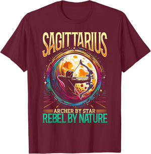 Sagittarius Zodiac Sign Moon Astrology Star Sign T-Shirt - T-Shirt | Maroon