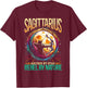 Sagittarius Zodiac Sign Moon Astrology Star Sign T-Shirt - T-Shirt | Maroon