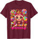 Funny Halloween Candy a Queen Lollipop Lover Girls Colorful T-Shirt - T-Shirt | Maroon